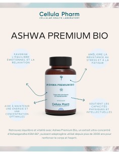 ASHWA PREMIUM BIO | Ashwagandha KSM-66 high concentration - Cellula Pharm 2