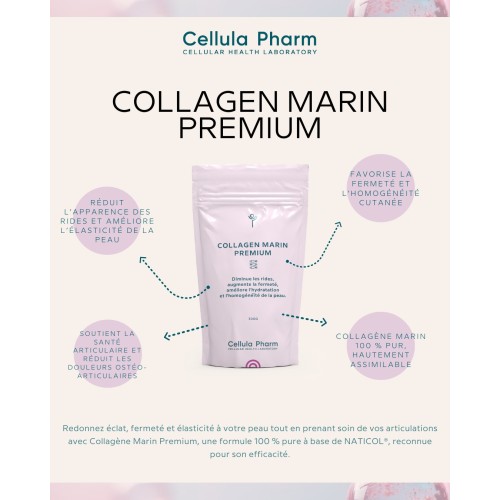 COLLAGEN MARIN PREMIUM Cellula Pharm - 300g - Non dénaturé - Bienfaits