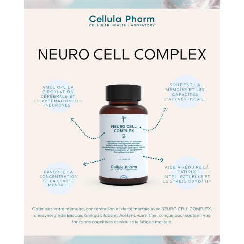 Neuro Cell Complex – Améliore la mémoire, la concentration et l'apprentissage | Cellula Pharm - Bienfaits
