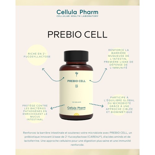 PREBIO CELL Cellula Pharm - Toute la nourriture pour votre flore intestinale en une gélule - Bienfaits